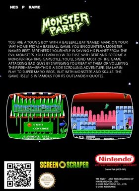 Parody World - Monster Party (Japan) (Proto) box cover back